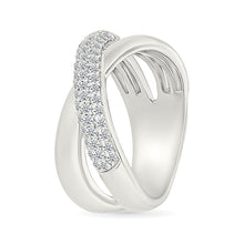 Intertwined  Crossover Gold & Diamond Ring