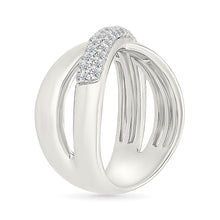 Intertwined  Crossover Gold & Diamond Ring