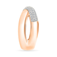 Intertwined  Crossover Gold & Diamond Ring
