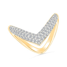 Chevron Diamond Ring