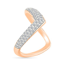 Chevron Diamond Ring