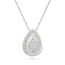 Diamond-Encrusted Pear Pendant