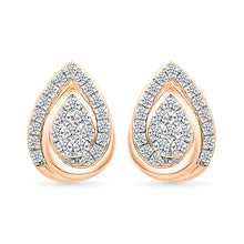 Pear Shaped Diamond Stud Earrings