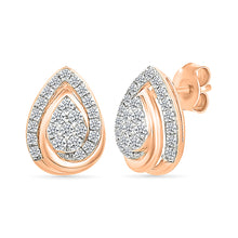 Pear Shaped Diamond Stud Earrings