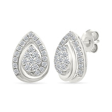 Pear Shaped Diamond Stud Earrings