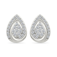 Pear Shaped Diamond Stud Earrings