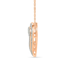 Flowing Gold & Diamond Heart Pendant