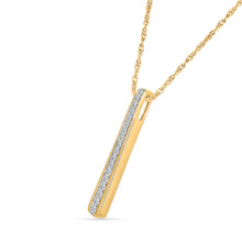 Diamond Stripe Bar Pendant