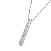 Diamond Stripe Bar Pendant