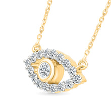 Shimmering Diamond Evil Eye Necklace