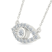 Shimmering Diamond Evil Eye Necklace