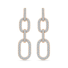 Linked Diamond Drop Earrings