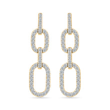 Linked Diamond Drop Earrings