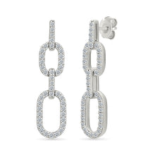 Linked Diamond Drop Earrings