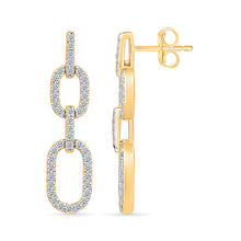 Linked Diamond Drop Earrings