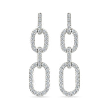 Linked Diamond Drop Earrings