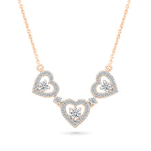 Triple Heart of Diamond Necklace