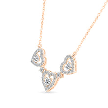 Triple Heart of Diamond Necklace