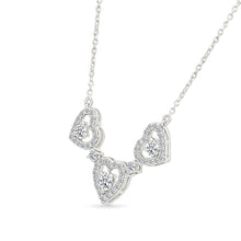 Triple Heart of Diamond Necklace