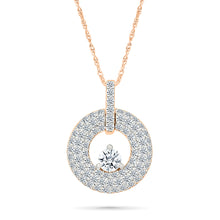 Shimmering Diamond Halo Pendant