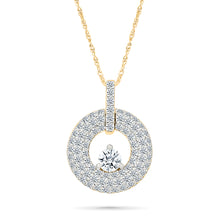 Shimmering Diamond Halo Pendant