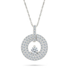 Shimmering Diamond Halo Pendant