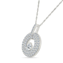 Shimmering Diamond Halo Pendant