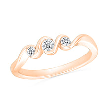 Curving of Sparkle Diamond Ring