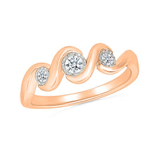 Wavy Three-Stone Ring
