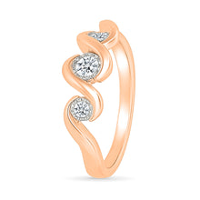 Wavy Three-Stone Ring