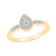 Sparkling Teardrop Diamond Ring