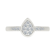 Sparkling Teardrop Diamond Ring