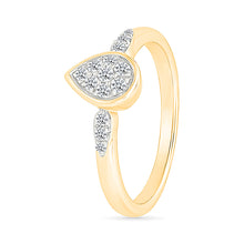 Sparkling Teardrop Diamond Ring