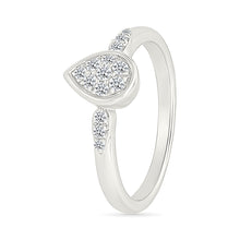 Sparkling Teardrop Diamond Ring