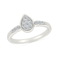 Sparkling Teardrop Diamond Ring