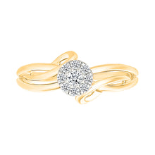 Art Deco Halo Gold &  Diamond Ring