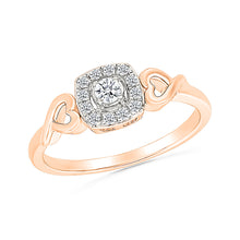 Diamonds and Hearts Entwined Ring