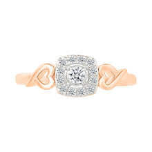 Diamonds and Hearts Entwined Ring