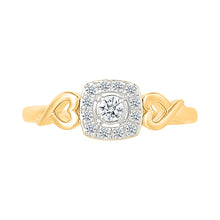 Diamonds and Hearts Entwined Ring