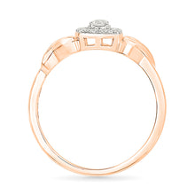 Diamonds and Hearts Entwined Ring