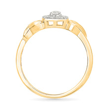 Diamonds and Hearts Entwined Ring