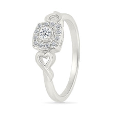 Diamonds and Hearts Entwined Ring