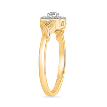 Diamonds and Hearts Entwined Ring