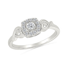 Diamonds and Hearts Entwined Ring