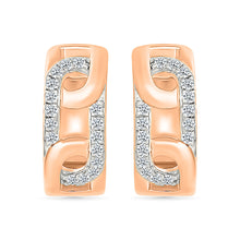 Linked Cluster Diamond Hoop Earrings