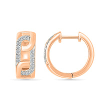 Linked Cluster Diamond Hoop Earrings