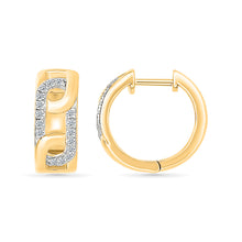 Linked Cluster Diamond Hoop Earrings