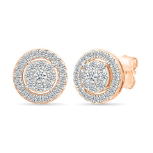 Swirl Diamond Stud Earrings