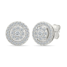 Swirl Diamond Stud Earrings