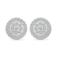 Swirl Diamond Stud Earrings